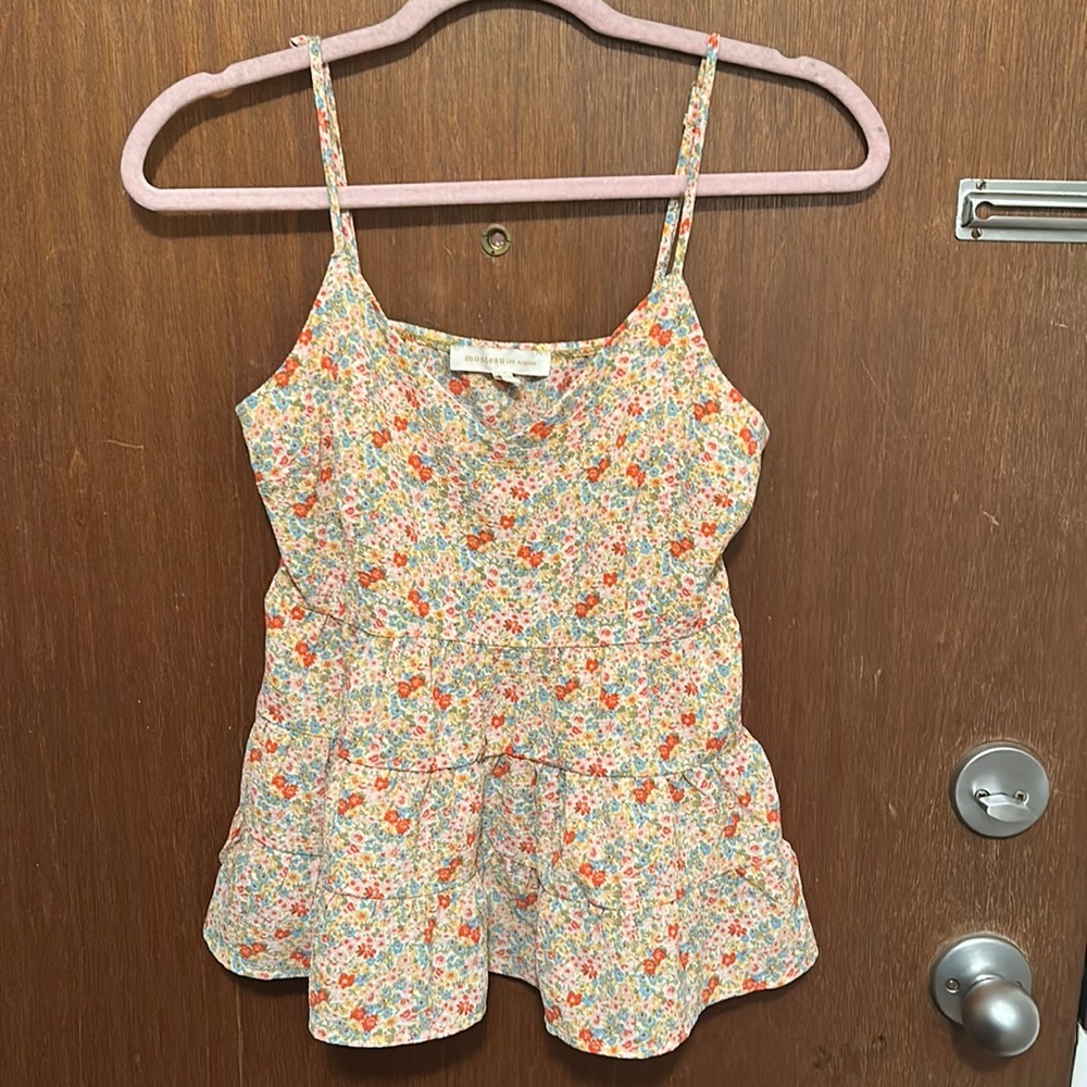 NWOT Monteau Floral Tank